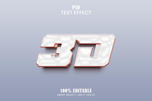 PSD Редактируемый текстовый эффект 3d text psd