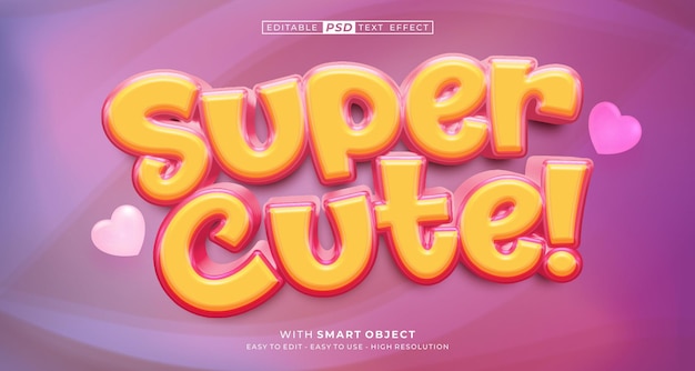 3d text super cute editable font style