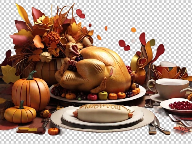 PSD 3d thanksgiving foto's