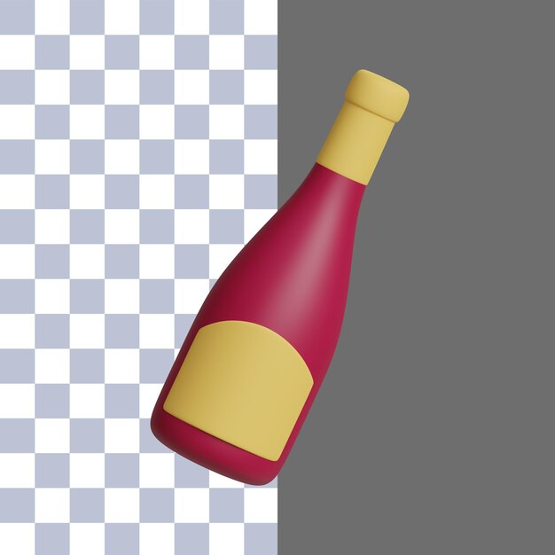 PSD icona del vino del ringraziamento 3d