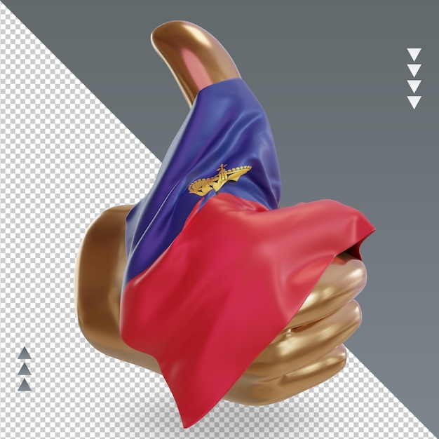 3d thumb liechtenstein flag rendering left view