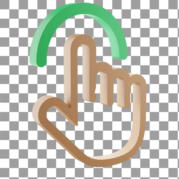 3d tikken hand pictogram