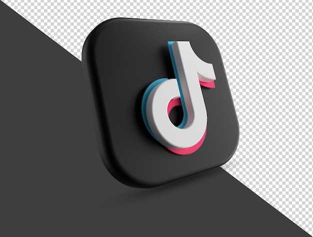 PSD 3d tiktok icon logo