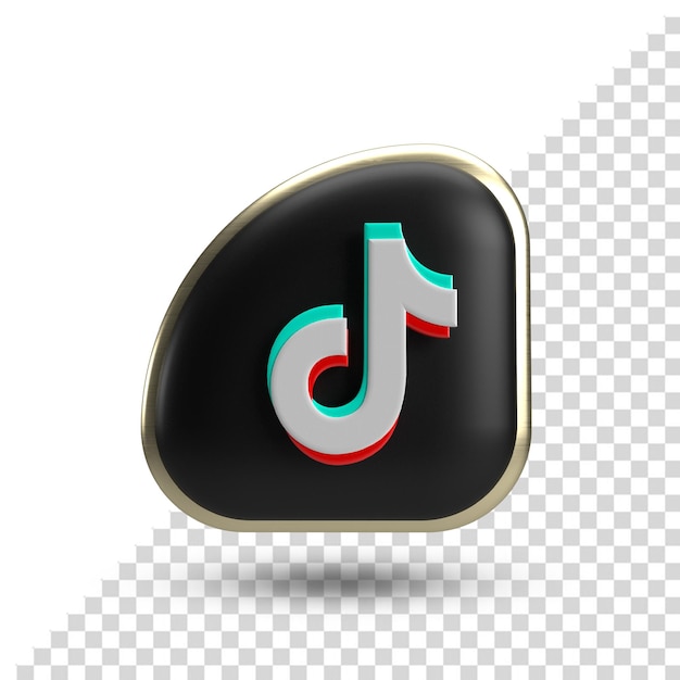 3d tiktok-pictogram voor psd-compositie