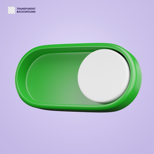 3D Toggle Button Switch Web Control Interface User Experience Turn On Element App