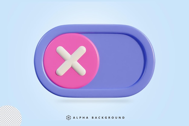 3d toggle switch buttons on and off icon vector illustration