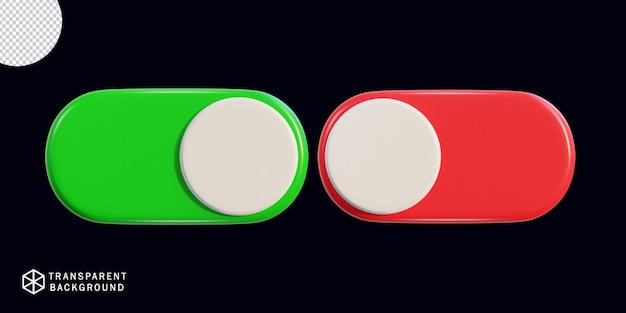 3d toggle switch on of buttons icon pack