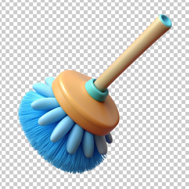 PSD 3d toilet brush transparent background