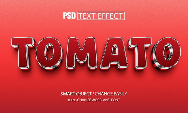 3D-tomatenteksteffect