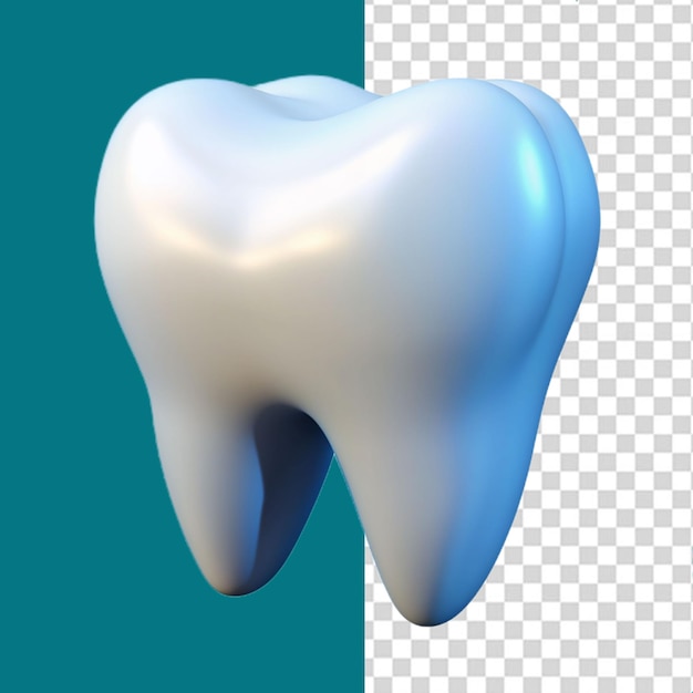 3d tooth on a transparent background