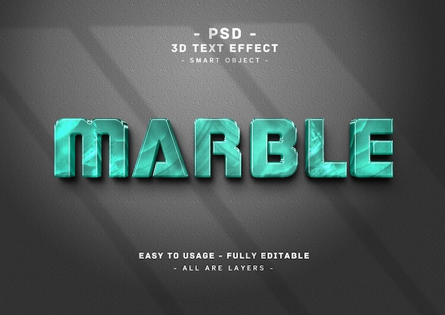 3d tosca marble text style effect