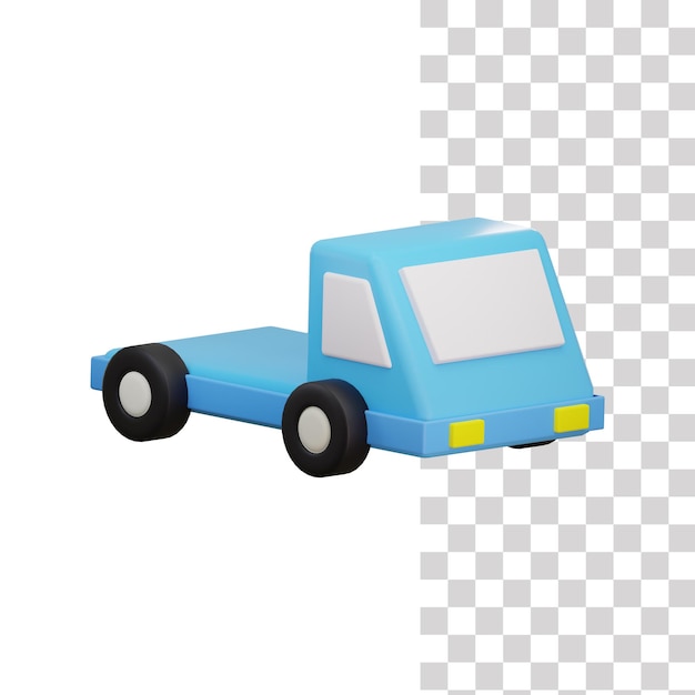 PSD 3d toy car illustration