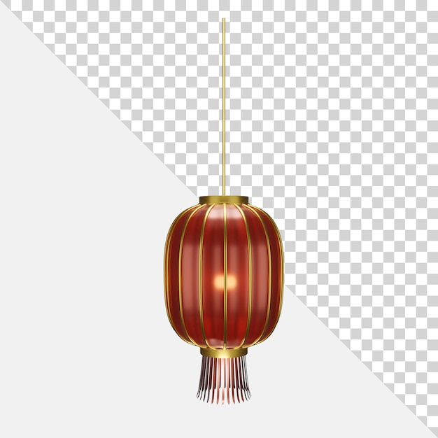 3D Traditional chinese lantern light isolated object