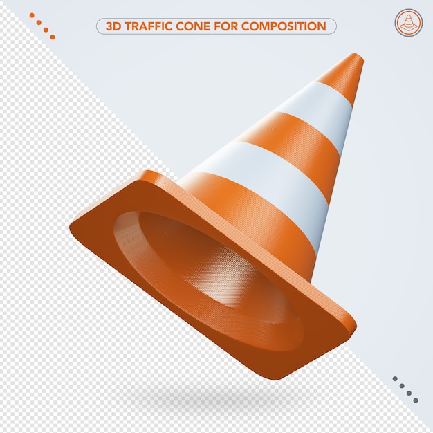 PSD 3d traffic cone flying