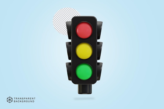 PSD 3d traffic light icon