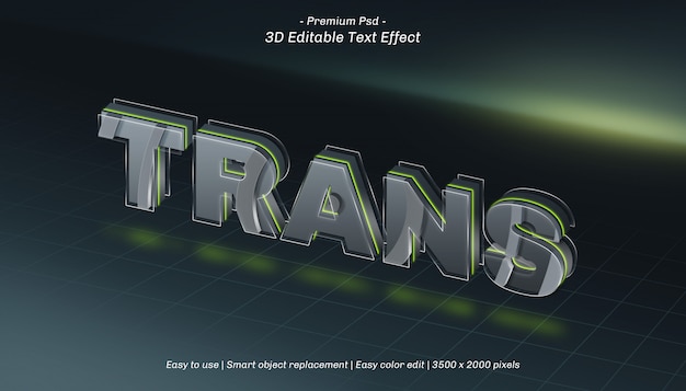 PSD 3d trans bewerkbaar teksteffect