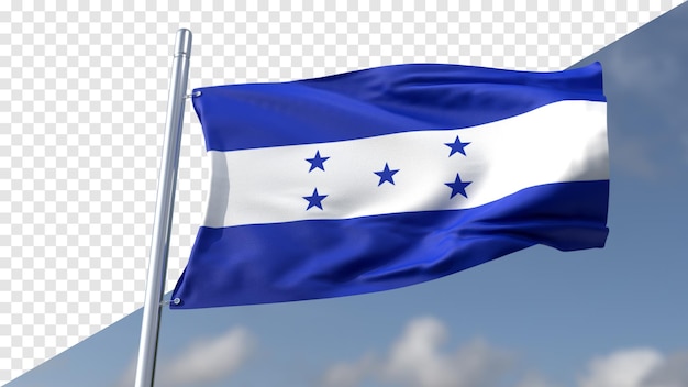 3d transparante vlag van honduras