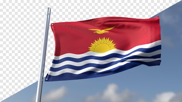 3d transparante vlag van kiribati