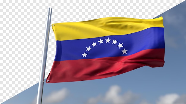 PSD 3d transparante vlag van venezuela