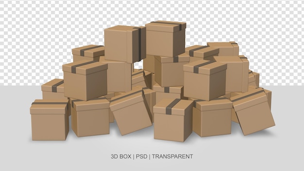 3D Transparent Boxes Package