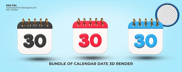 3d прозрачный календарь дата 30 для расписания встреч расписание событий каникулы работа школа цвет b