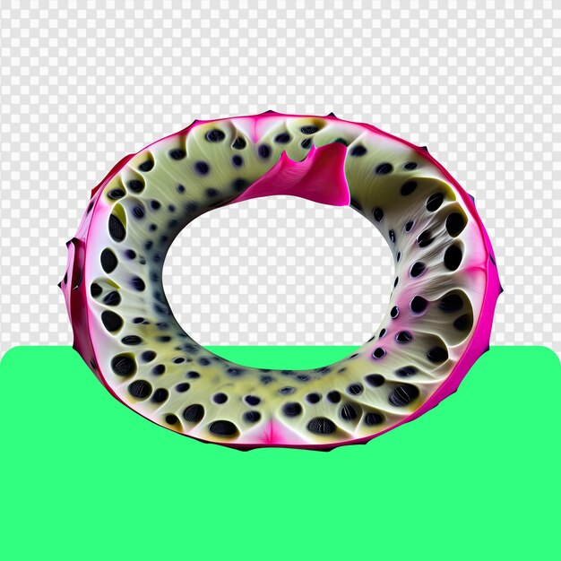 PSD 3d transparent dragon fruit number set