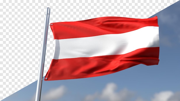 3d transparent flag of austria