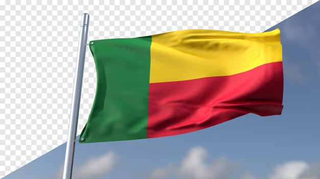 PSD 3d transparent flag of benin