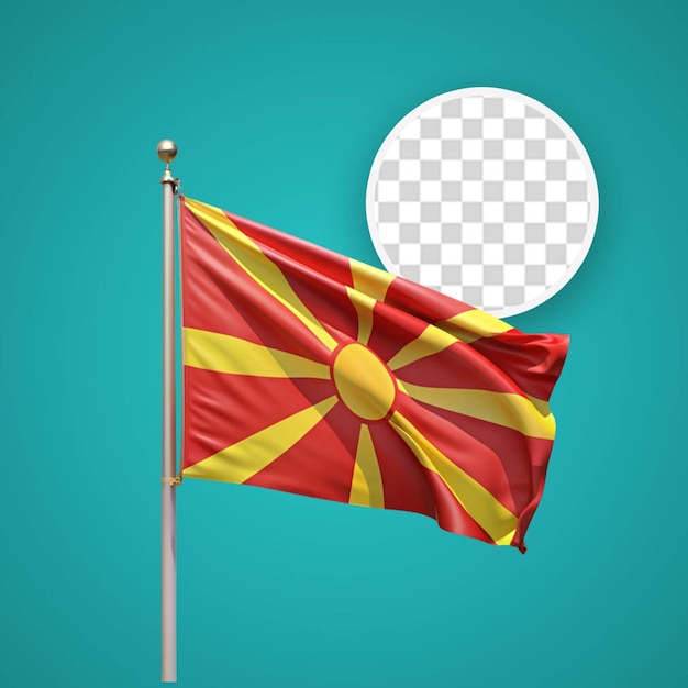 PSD 3d transparent flag of macedonia