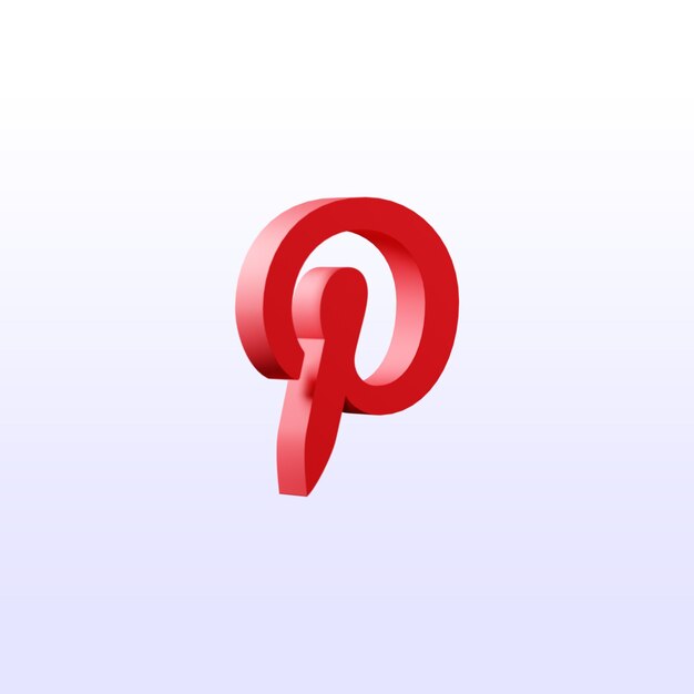 PSD 3d 투명 고립 된 동방 모양 pinterest 아이콘