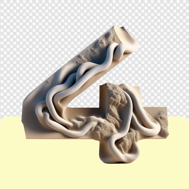 PSD 3d 透明な数字セット