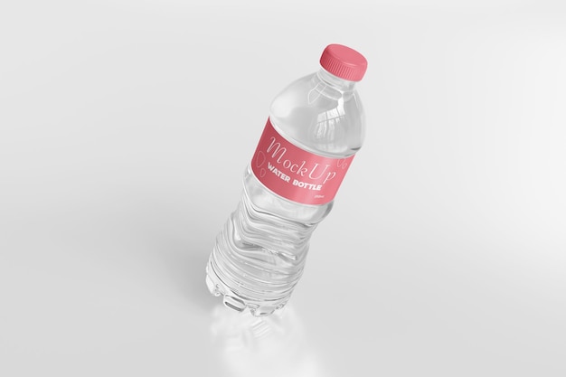 3d 透明な水瓶のモックアップ