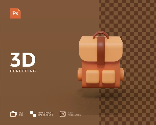 3Dトラベルバッグアイコン