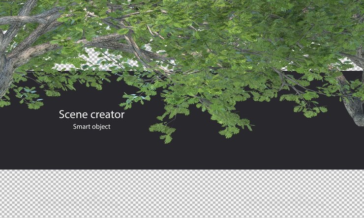 PSD 3d tree branch isolated tree branch clipping path