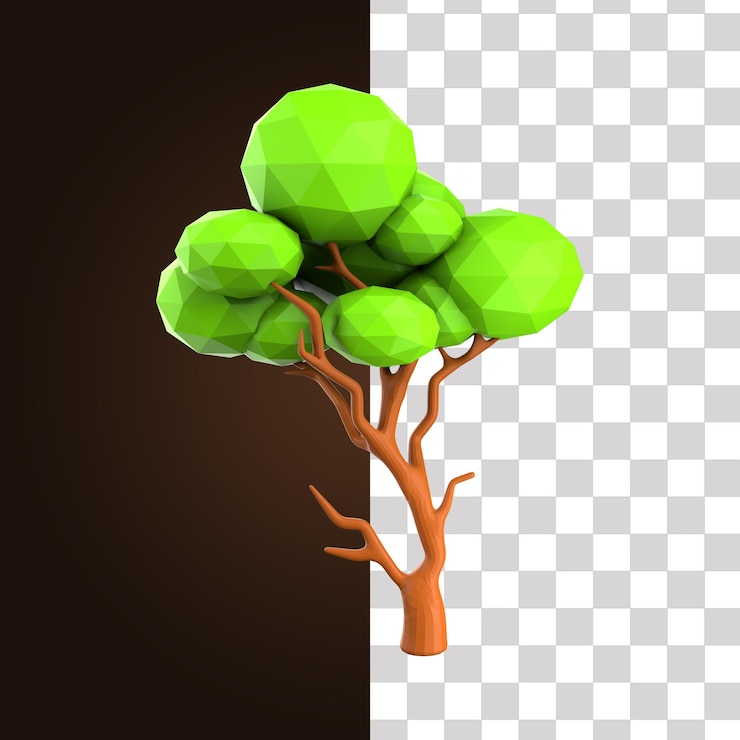 PSD 3d tree illustration 10