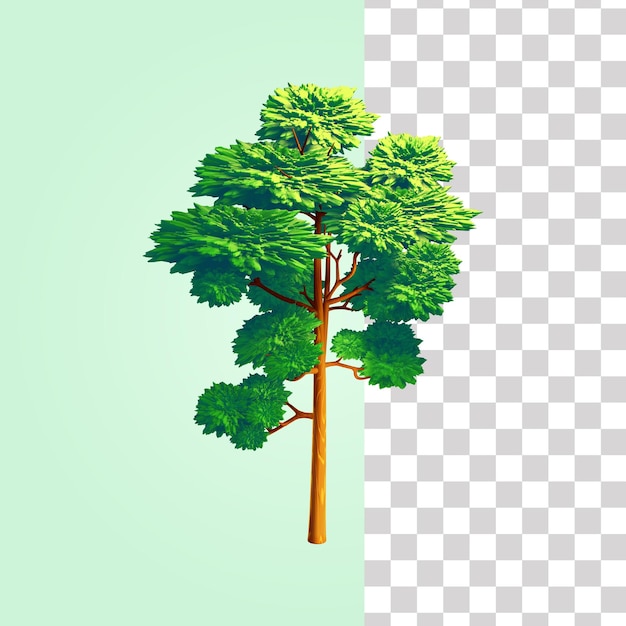 PSD illustrazione dell'albero 3d 5