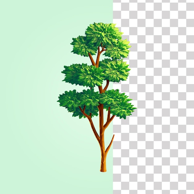 PSD illustrazione dell'albero 3d 8