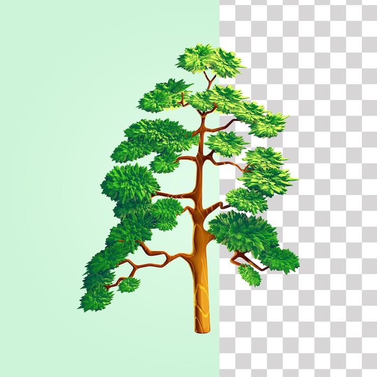 PSD 3d tree illustration 9