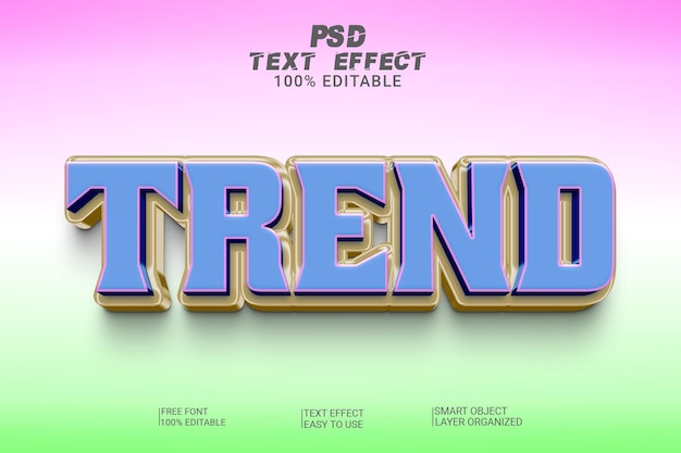 3d trend psd text effect style editable