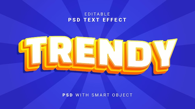 3d trendy tekst effekt
