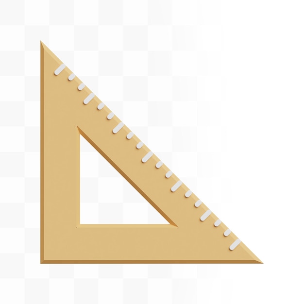 PSD righello triangolare 3d