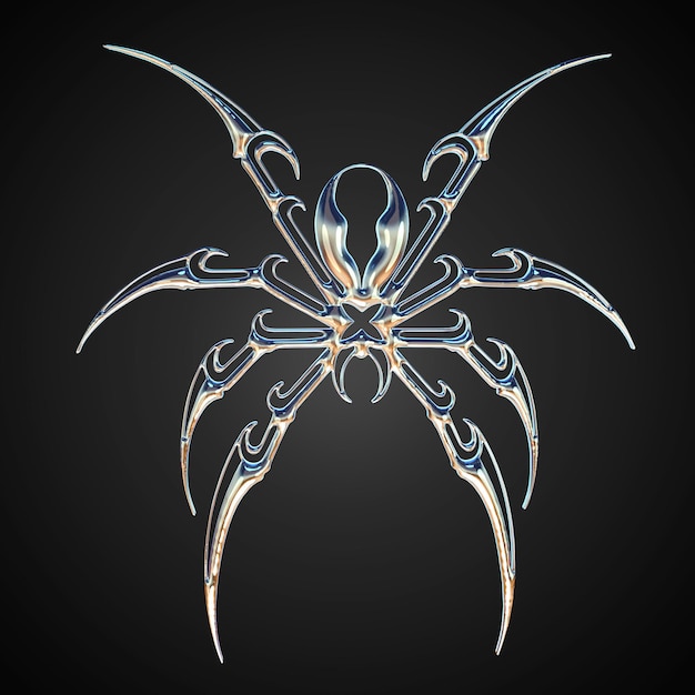 3d tribal with chrome and silver