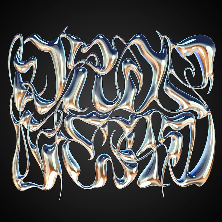 PSD 3d tribal with chrome and silver