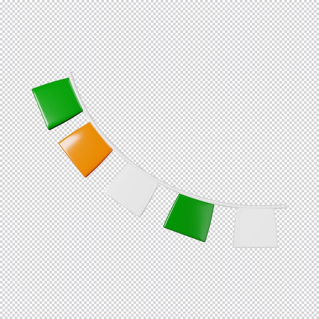 Ghirlanda tricolore 3d