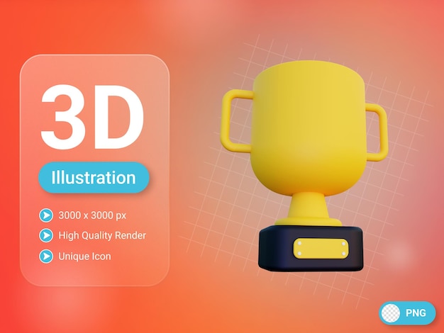 3D 트로피 아이콘