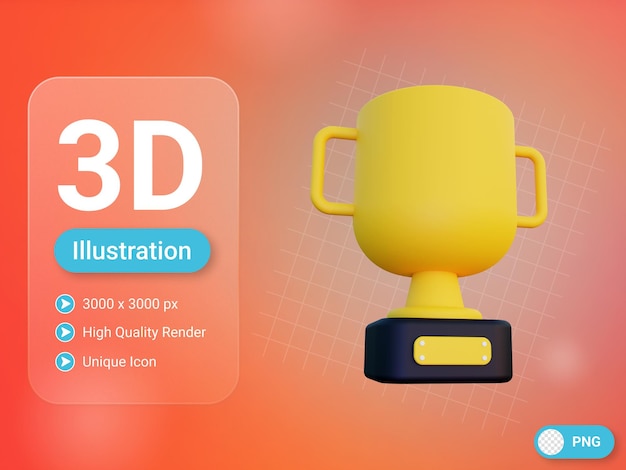 3d trophy icon