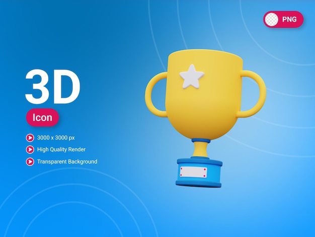 3d trophy icon