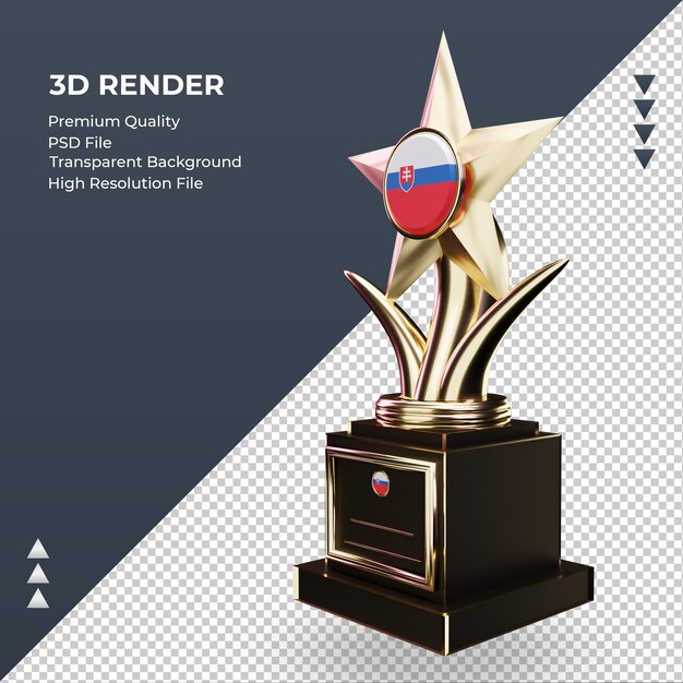 3d trophy new zealand flag rendering right view