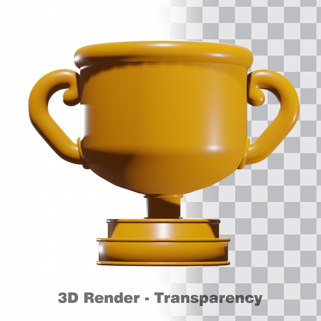 透明度レンダリングモデリングプレミアムpsdを使用した3dトロフィー