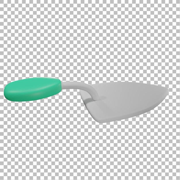 PSD 3d trowel back view with transparent background copy